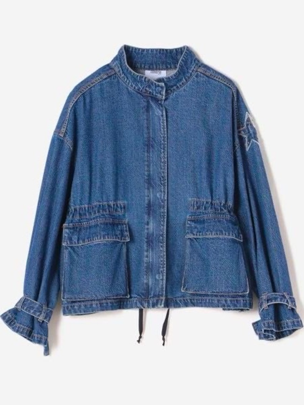 CONVERSE TOKYO Oversized Patched Stars Utility Denim Jacket-Japan limited